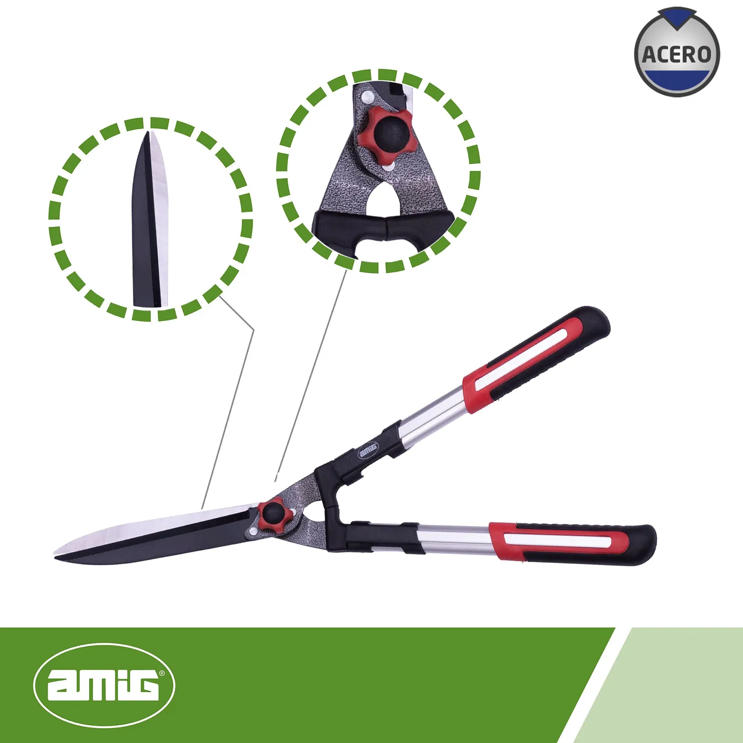 Amig Cesoia per Siepi 600 mm Lama in Teflon