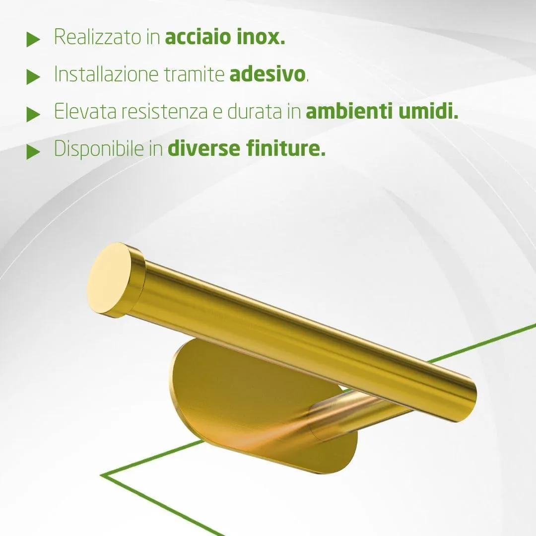 Amig Ea-3 Portarotolo Adesivo Oro Opaco Inox