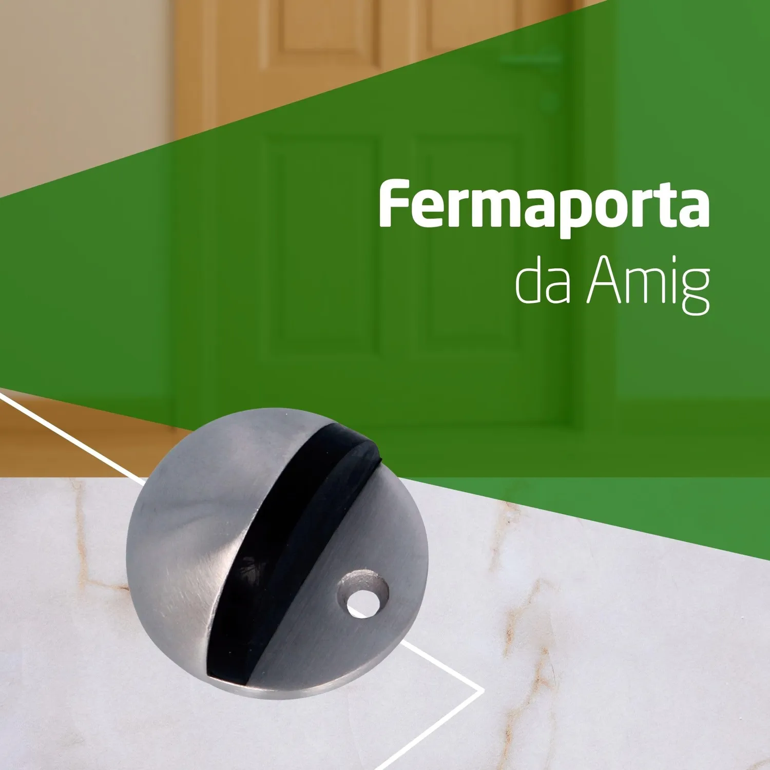 Amig fermaporta pavimento 45x25 mm inox opaco