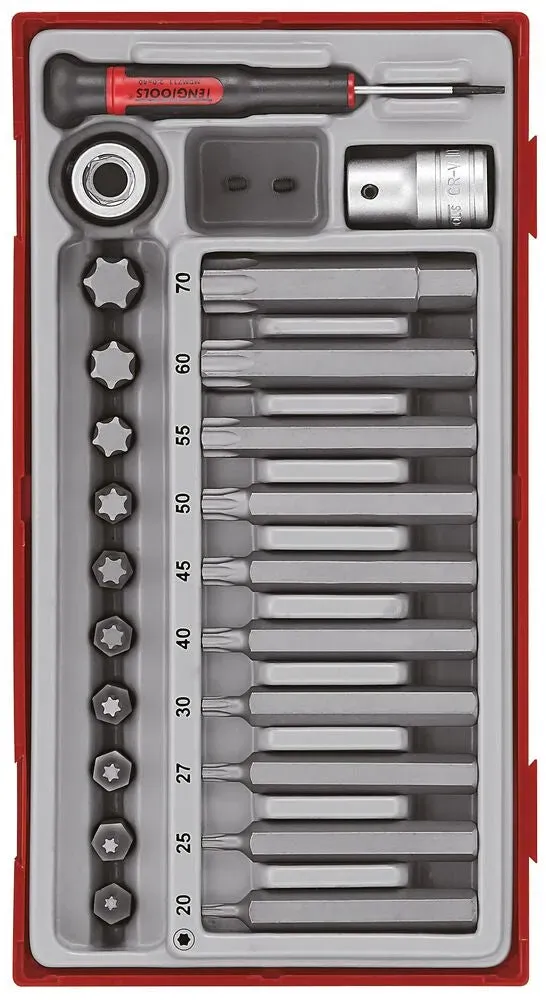 TengTools TT1 set bussole Torx 1/2" 23 pezzi TX