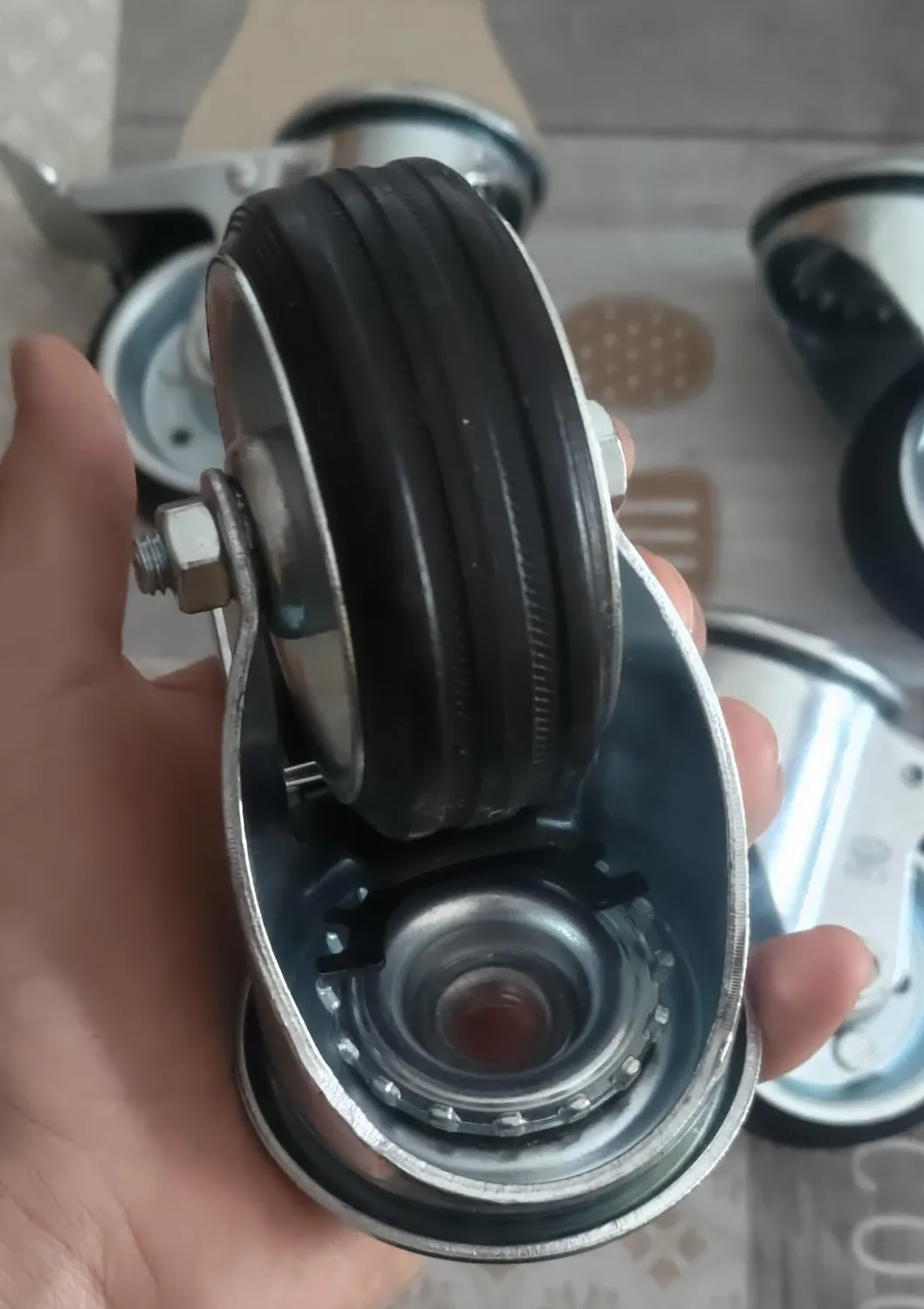 Amig Set 4 Ruote Mobili con Freno 80 mm Nere