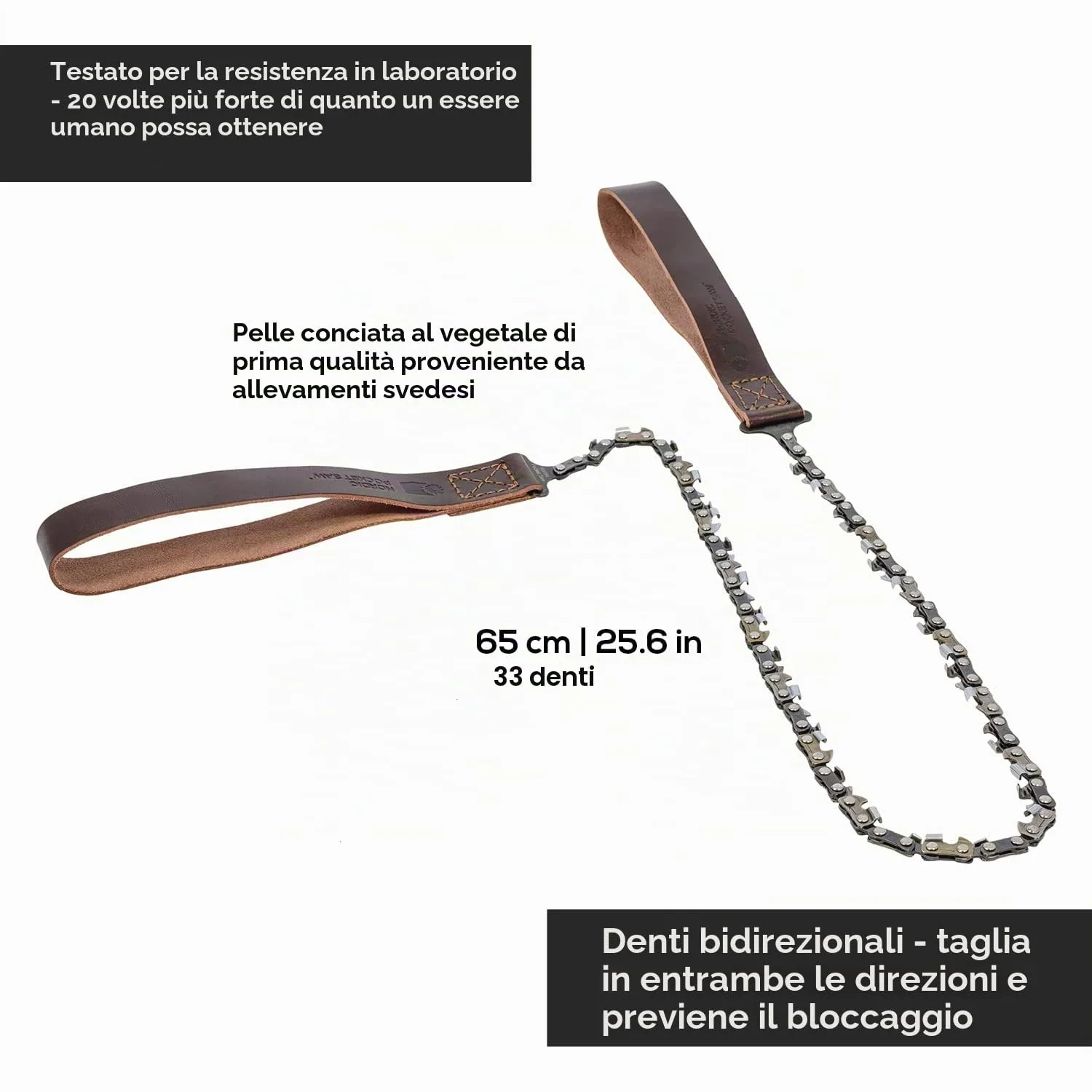Nordic Pocket Saw Sega a Catena 65 cm Pelle 33 Denti