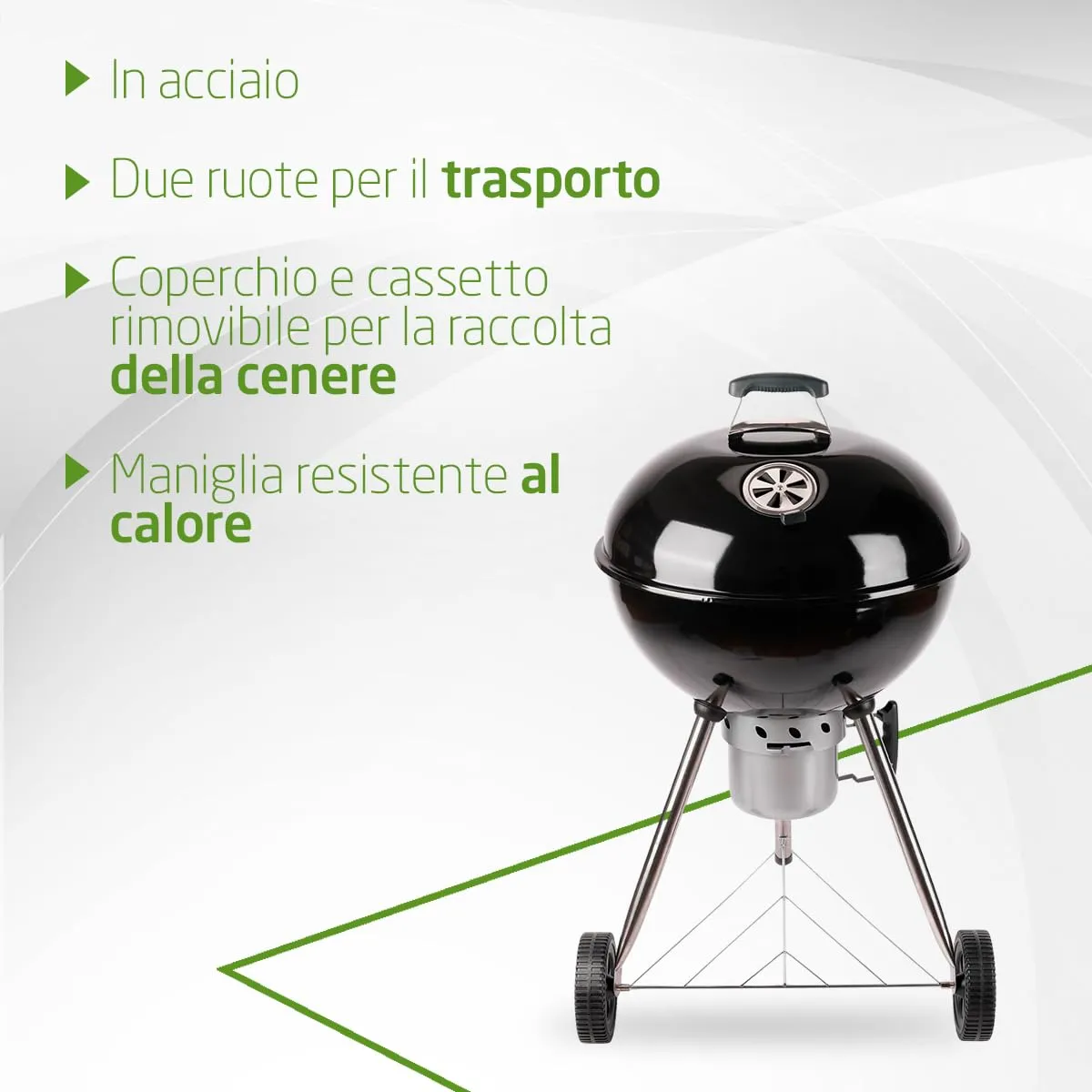 Amig Fireplus Barbecue Carbonella Rotondo Coperchio 53,5 cm