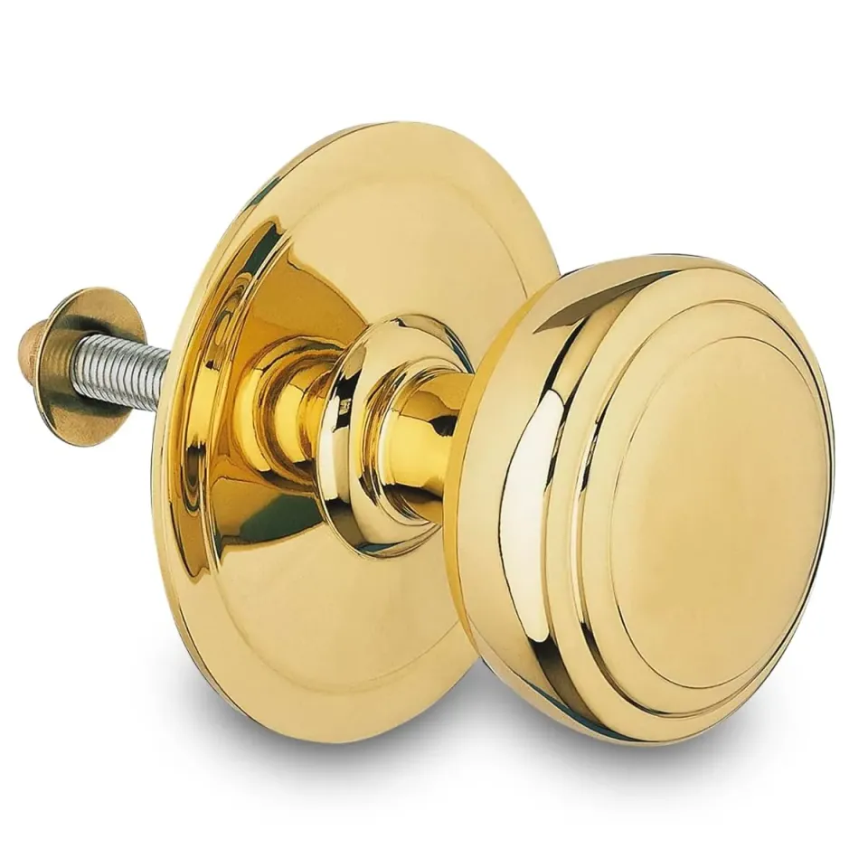 Amig Mod 12 pomello porta ottone lucido D70 mm