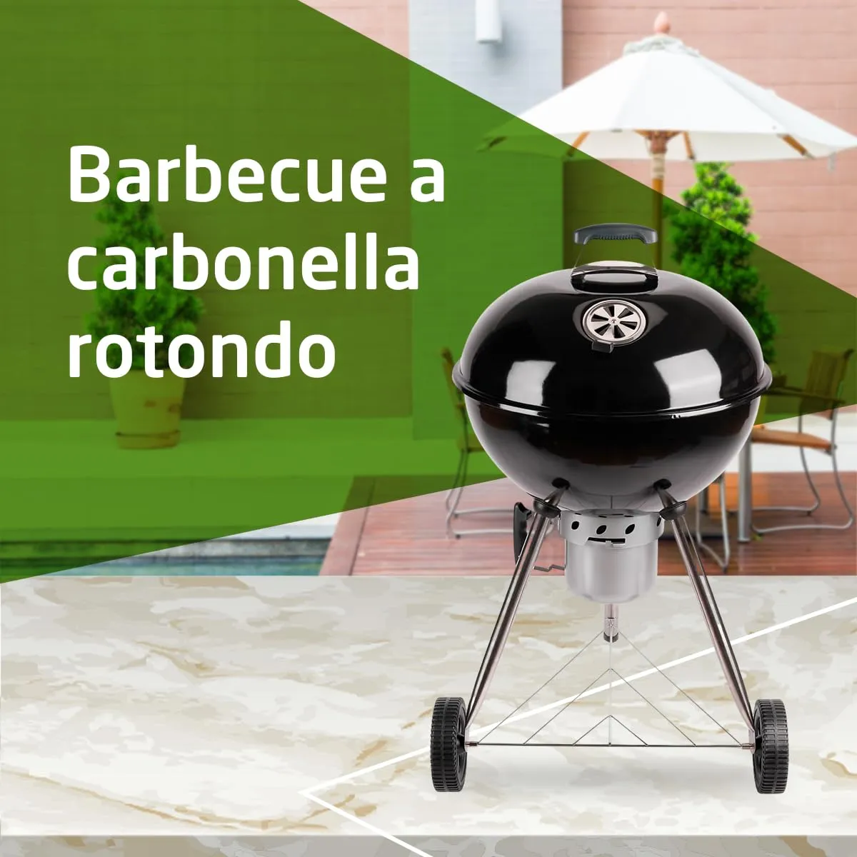 Amig Fireplus Barbecue Carbonella Rotondo Coperchio 53,5 cm
