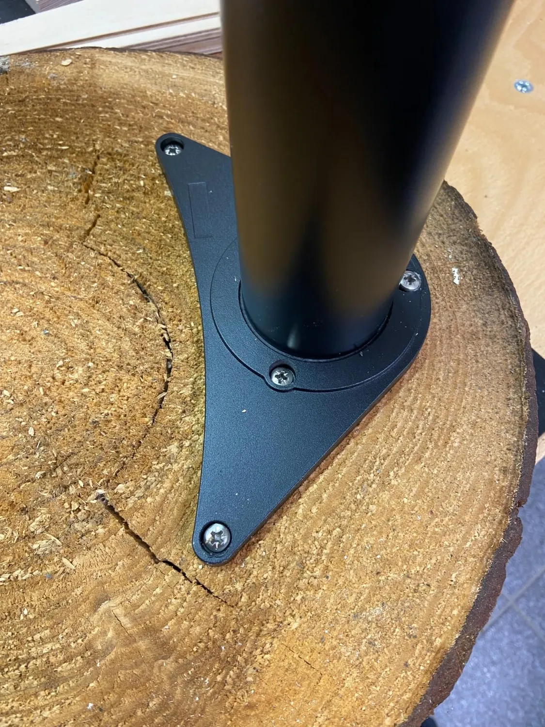 Amig Gamba Tavolo Regolabile Acciaio Nero 870 mm 15 kg