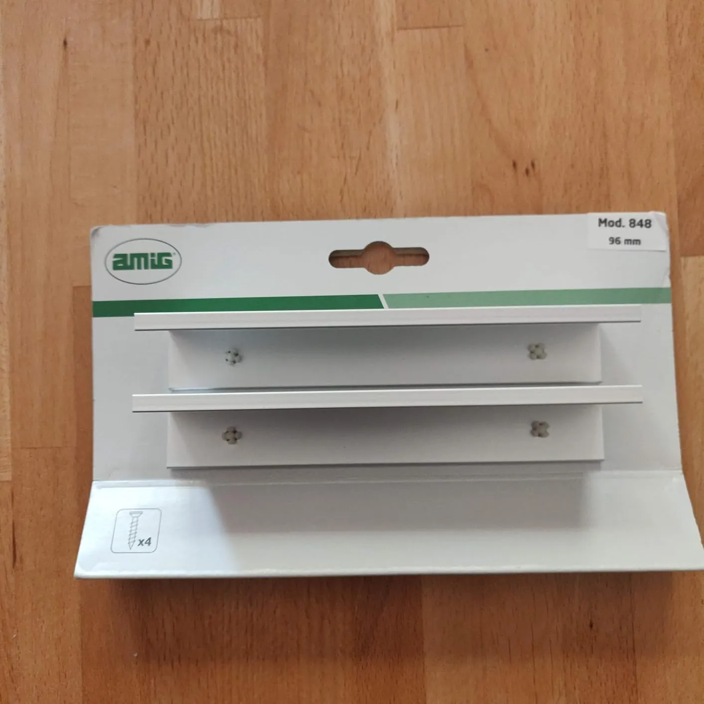Amig 848 maniglie per mobili 160 mm argento 2 pz alluminio
