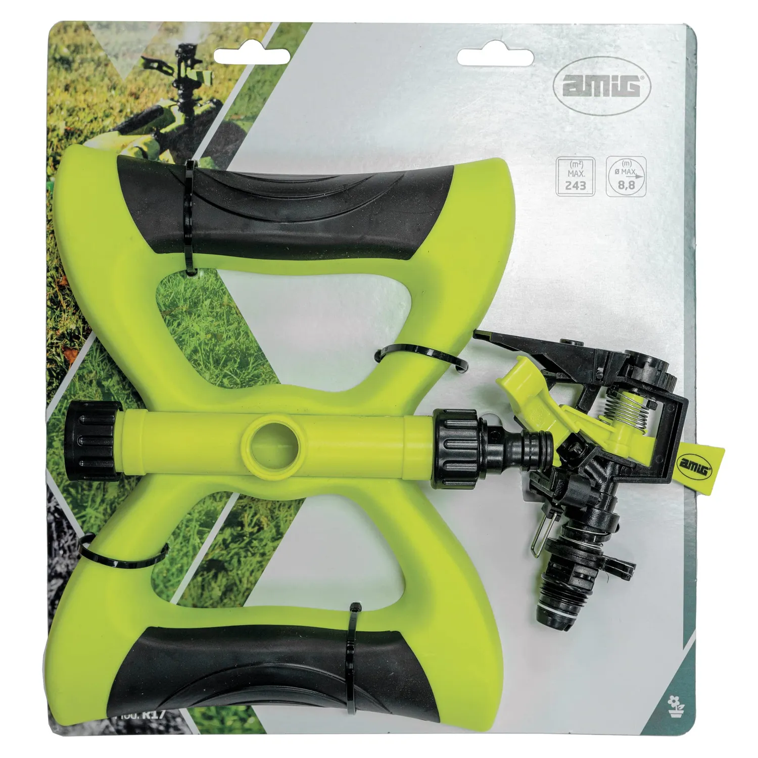 Amig irrigatore settoriale base pattino 243 mq verde