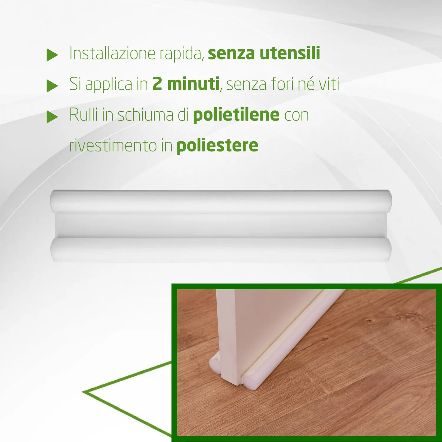 Amig paraspifferi doppio rullo bianco porte 35 mm