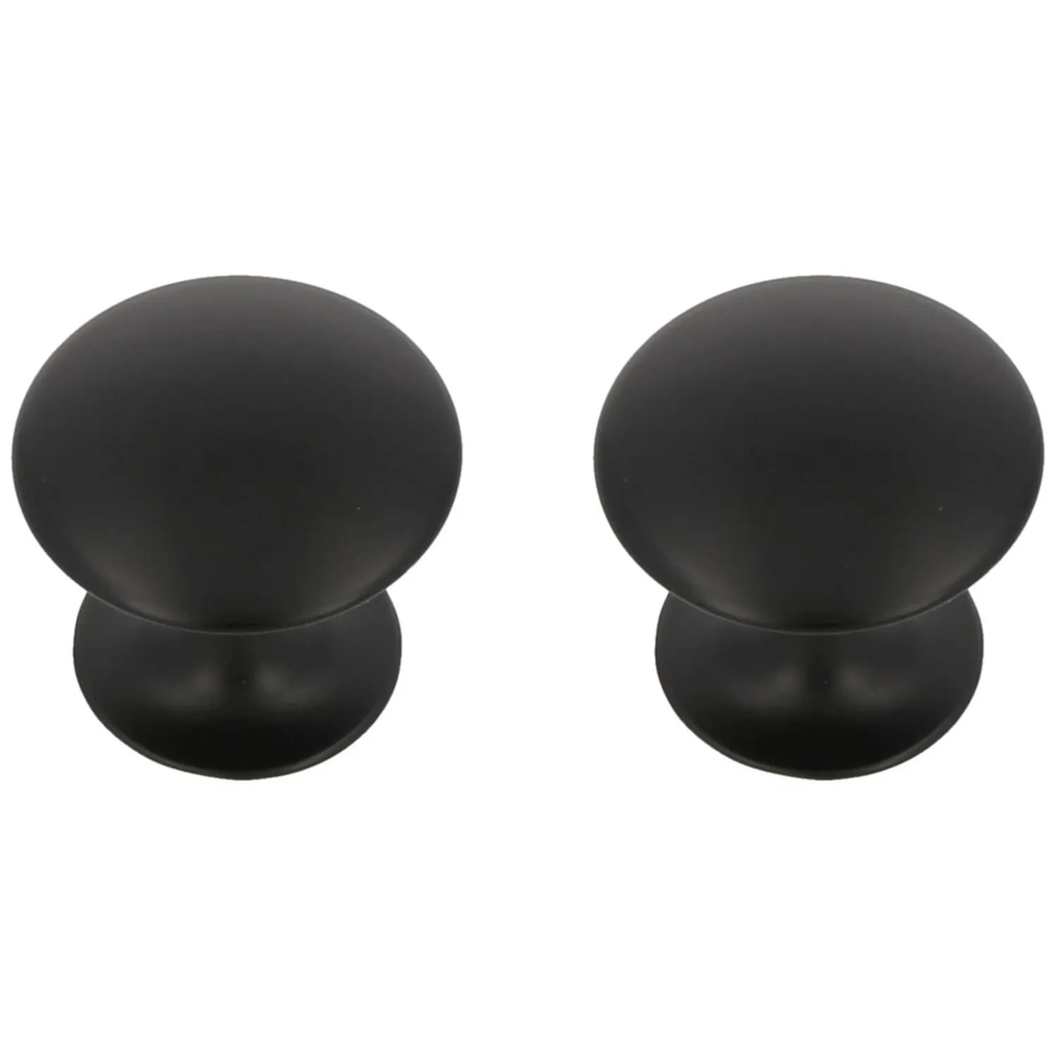 Amig 800 Pomelli Mobili Nero Opaco Ø25 mm 2 Pezzi Zamak