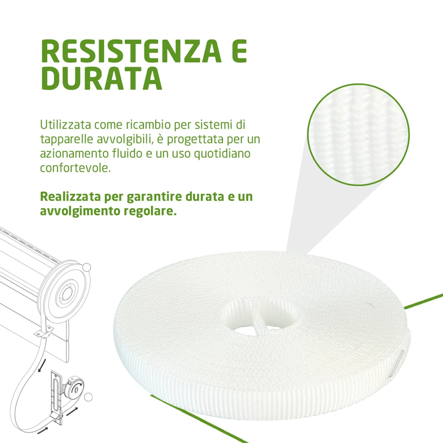 Amig Nastro Tapparella Bianco 18 mm x 6 m Polipropilene