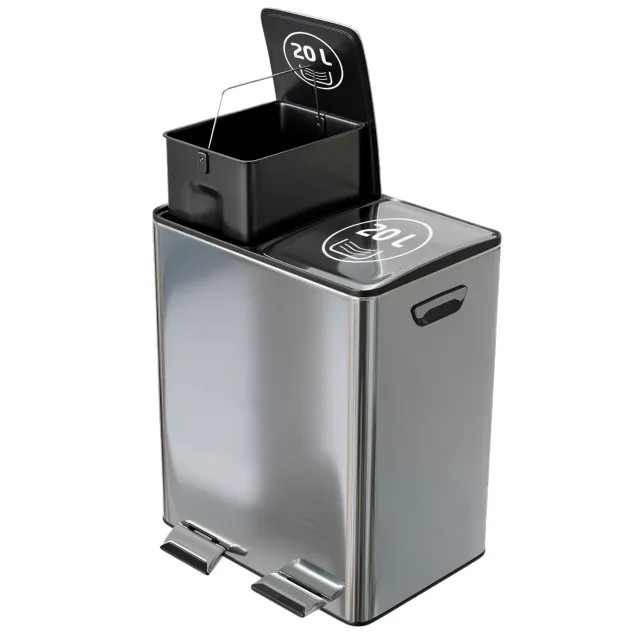 Amig Recik Evo pattumiera doppia 40 L inox 2x20 L con pedali