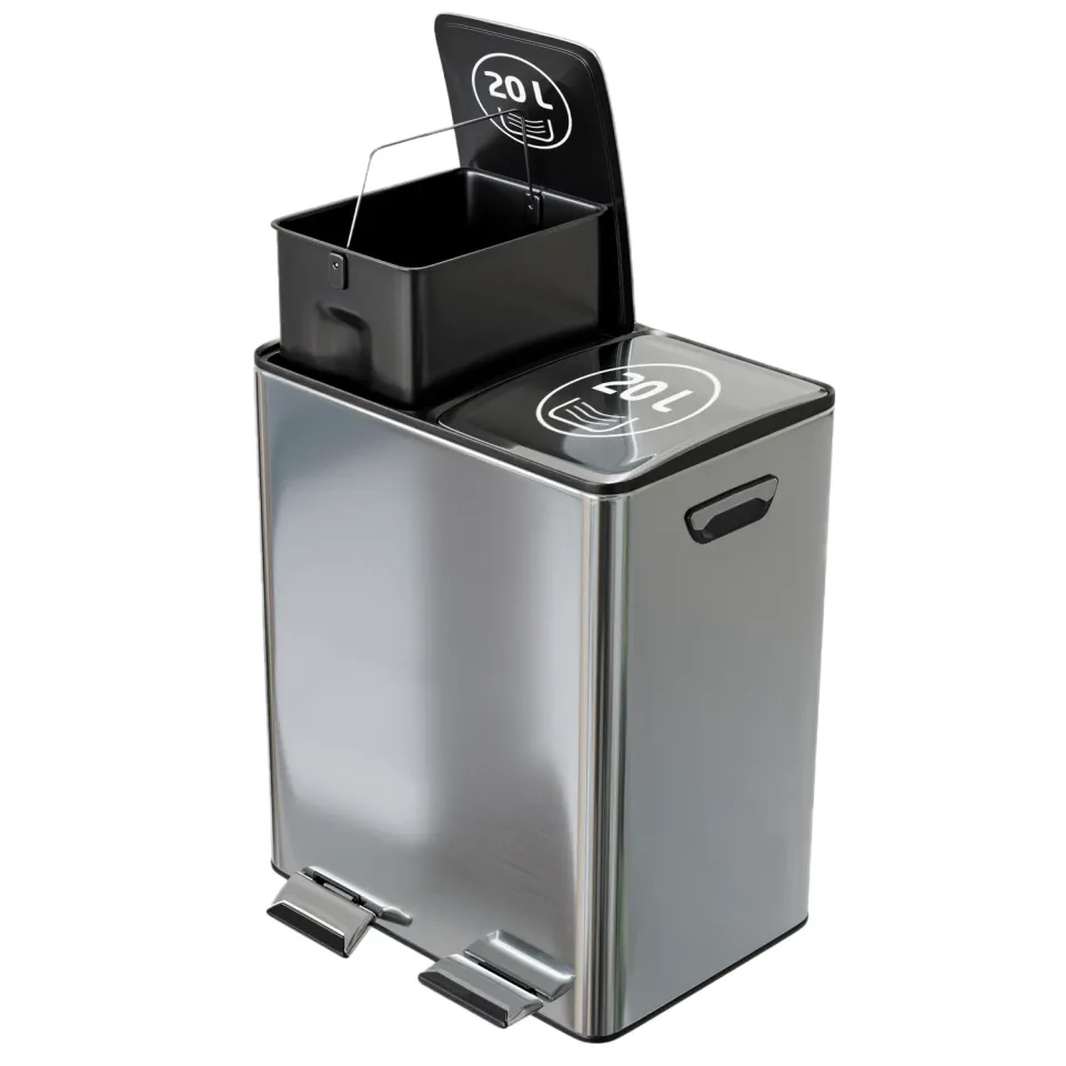 Amig Recik Evo pattumiera doppia 40 L inox 2x20 L con pedali