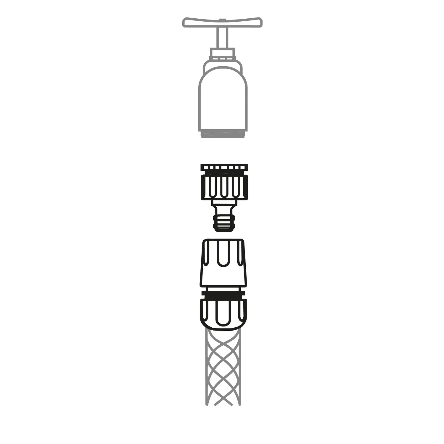 Amig kit raccordi tubo 3/4 raccordo rapido 2 pezzi ABS verde