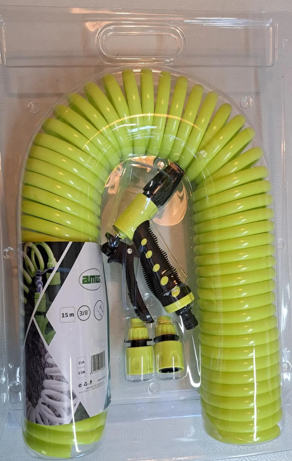 Amig tubo spirale 15 m con pistola verde kit