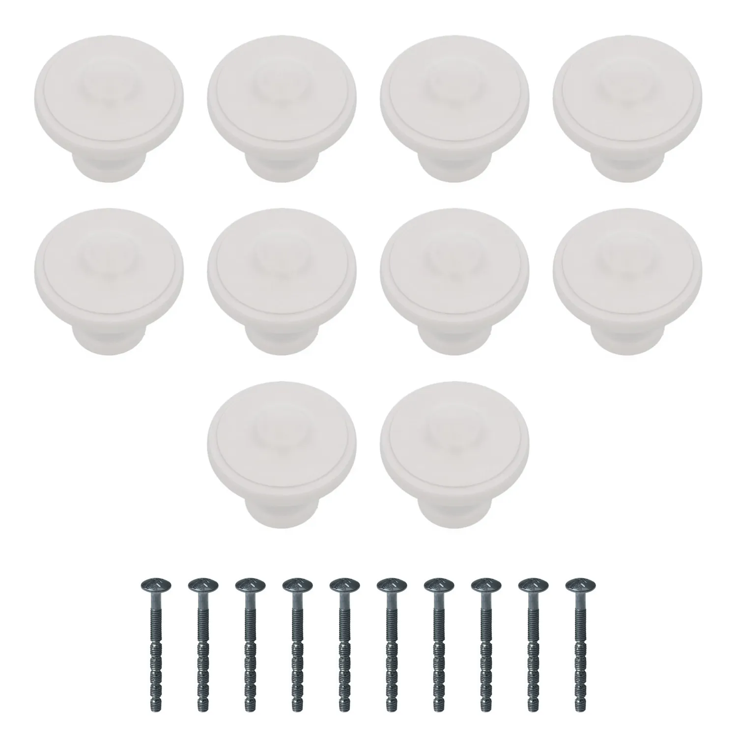 Amig 810 pomello mobili bianco Ø33 mm 2 pezzi zamak