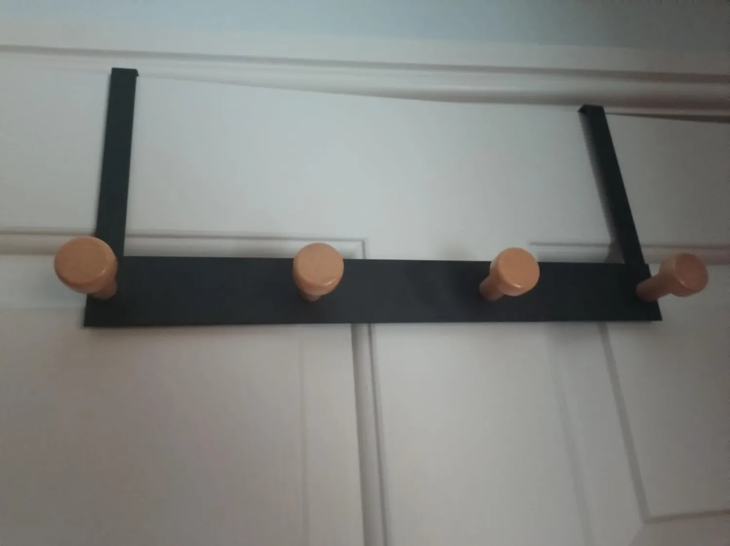 Amig CP47 appendiabiti per porta nero acciaio e legno