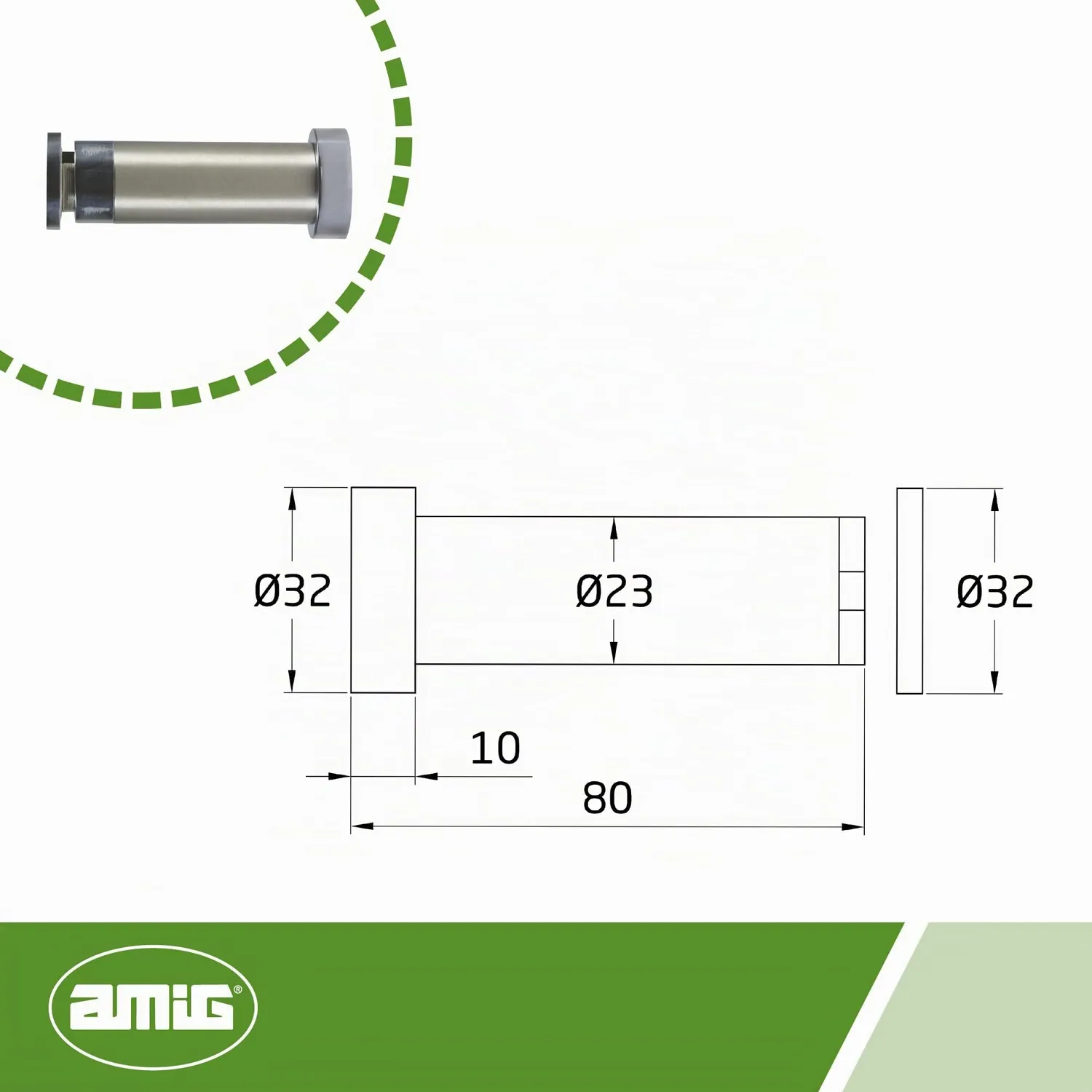 Amig fermaporta magnetico nichel 23x80 mm parete