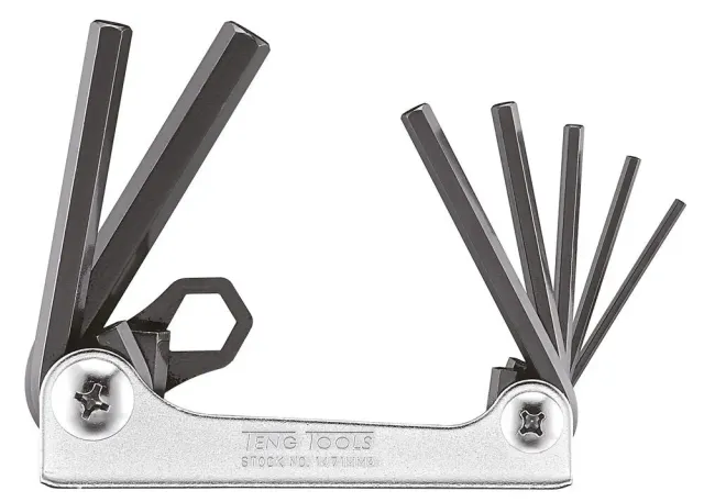 TengTools Set Chiavi a Brugola Pieghevole 2,5-10 mm 7 pezzi