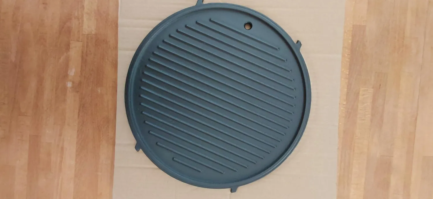 Amig AM37 piastra ghisa rotonda 31 cm scanalata barbecue