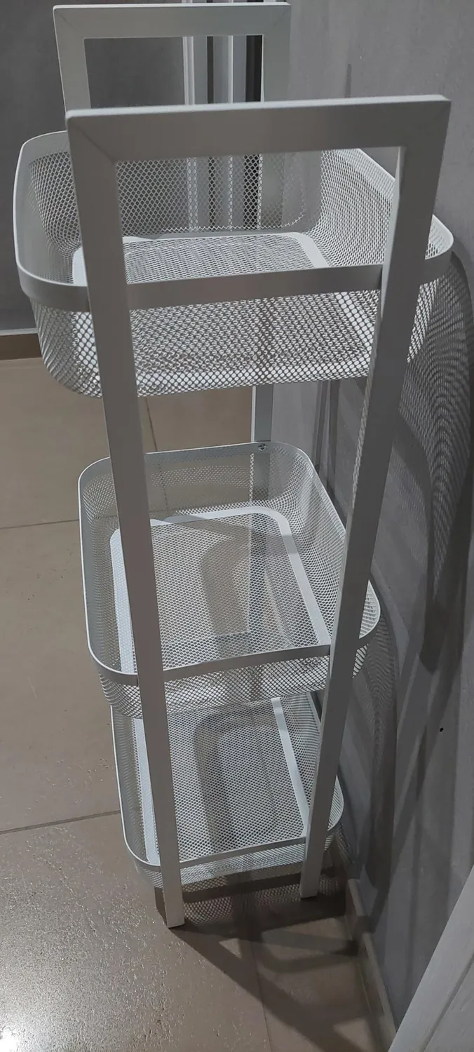Amig Mobile Organizzatore 3 Cesti 33x25x85 cm Bianco