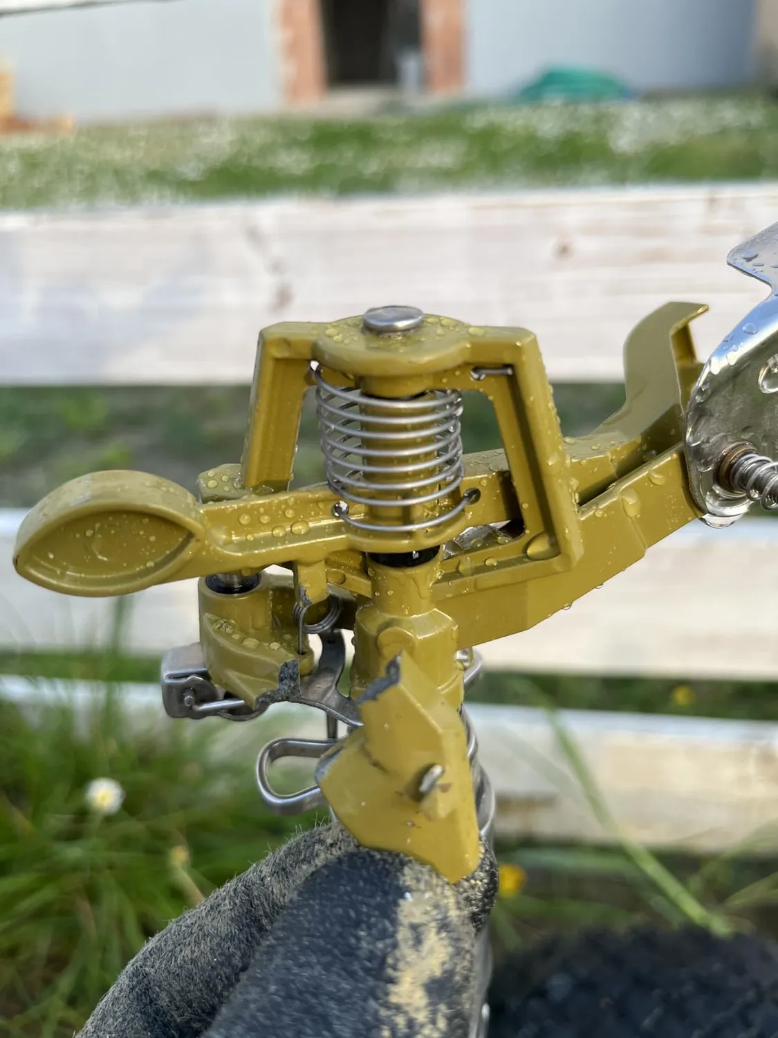 Ribimex Irrigatore a Battente su Picchetto in Metallo 360°