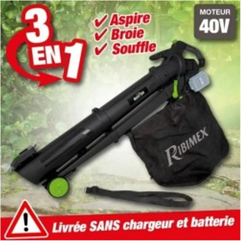 Ribimex PRBAT20 ASBSB Soffiatore Aspiratore 45L