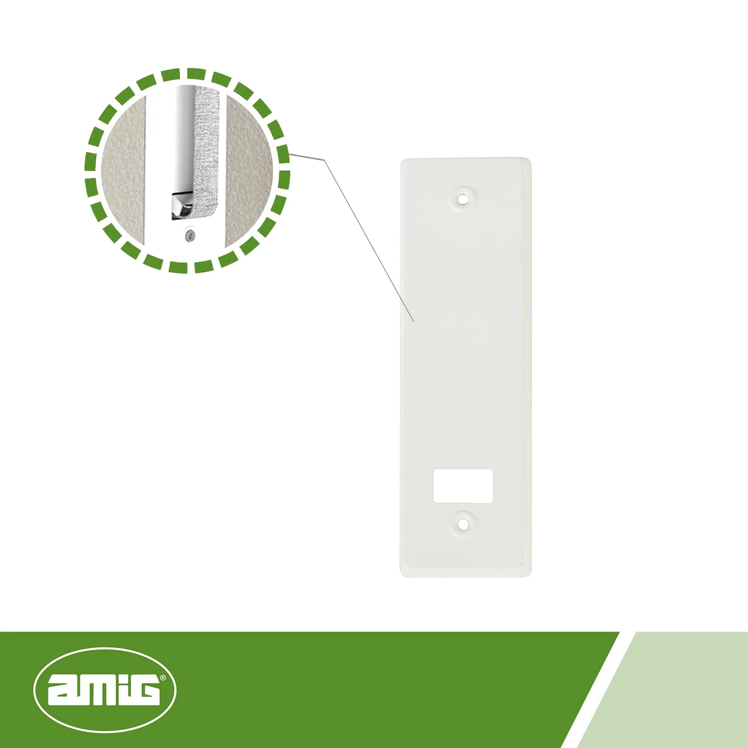 Amig copriforo tapparella alluminio bianco 22,2x6,5 cm