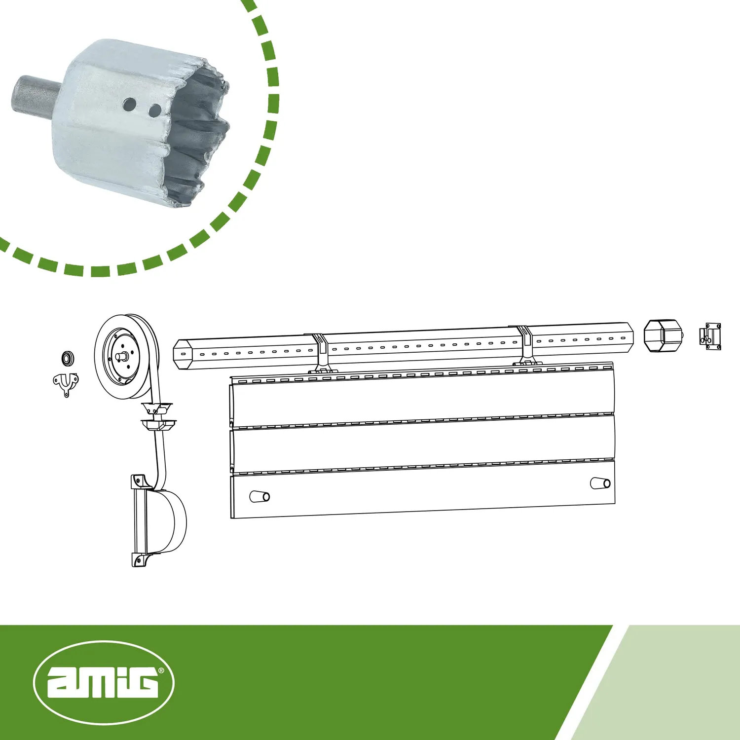 Amig Puntale Tapparella Acciaio 42 mm Ø12 mm