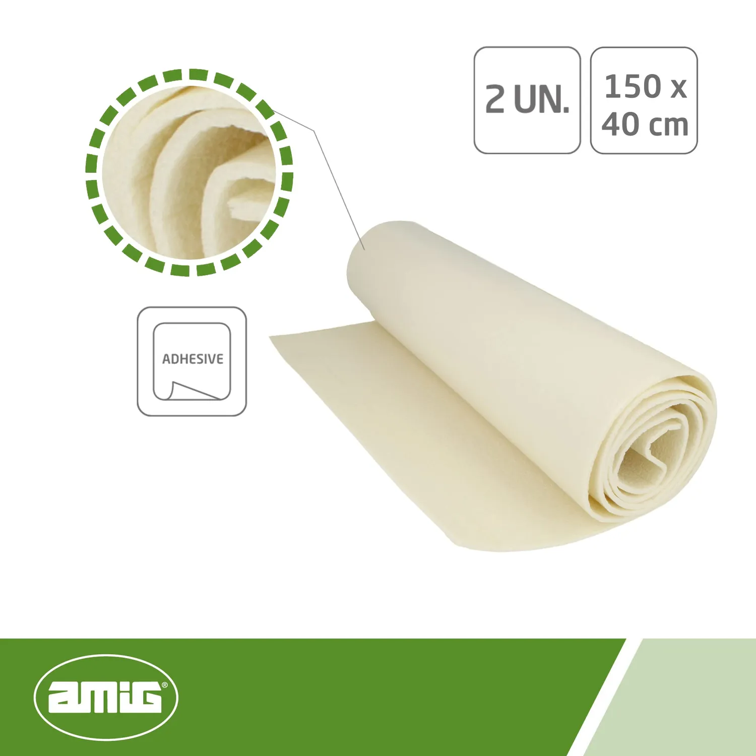 Amig Mod.1 isolante cassonetto tapparelle 2 rotoli bianchi