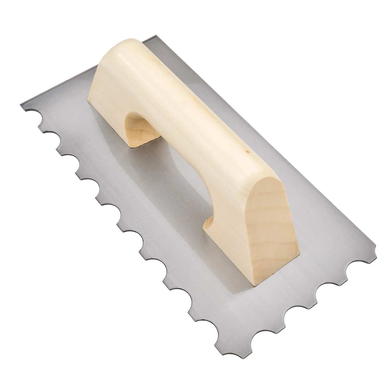 Bellota frattazzo dentato raggio manico legno pioppo