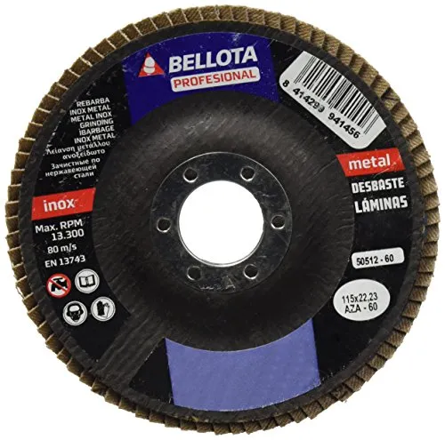 Bellota Inox-Metal Ø115 disco lamellare grana AZ ghisa