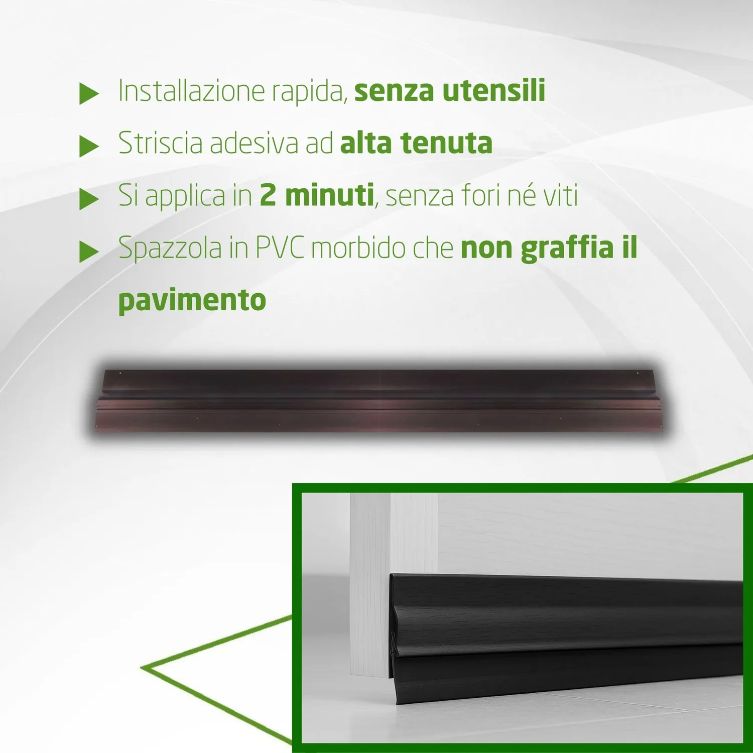 Amig Mod.4 paraspifferi adesivo PVC nero 1 m