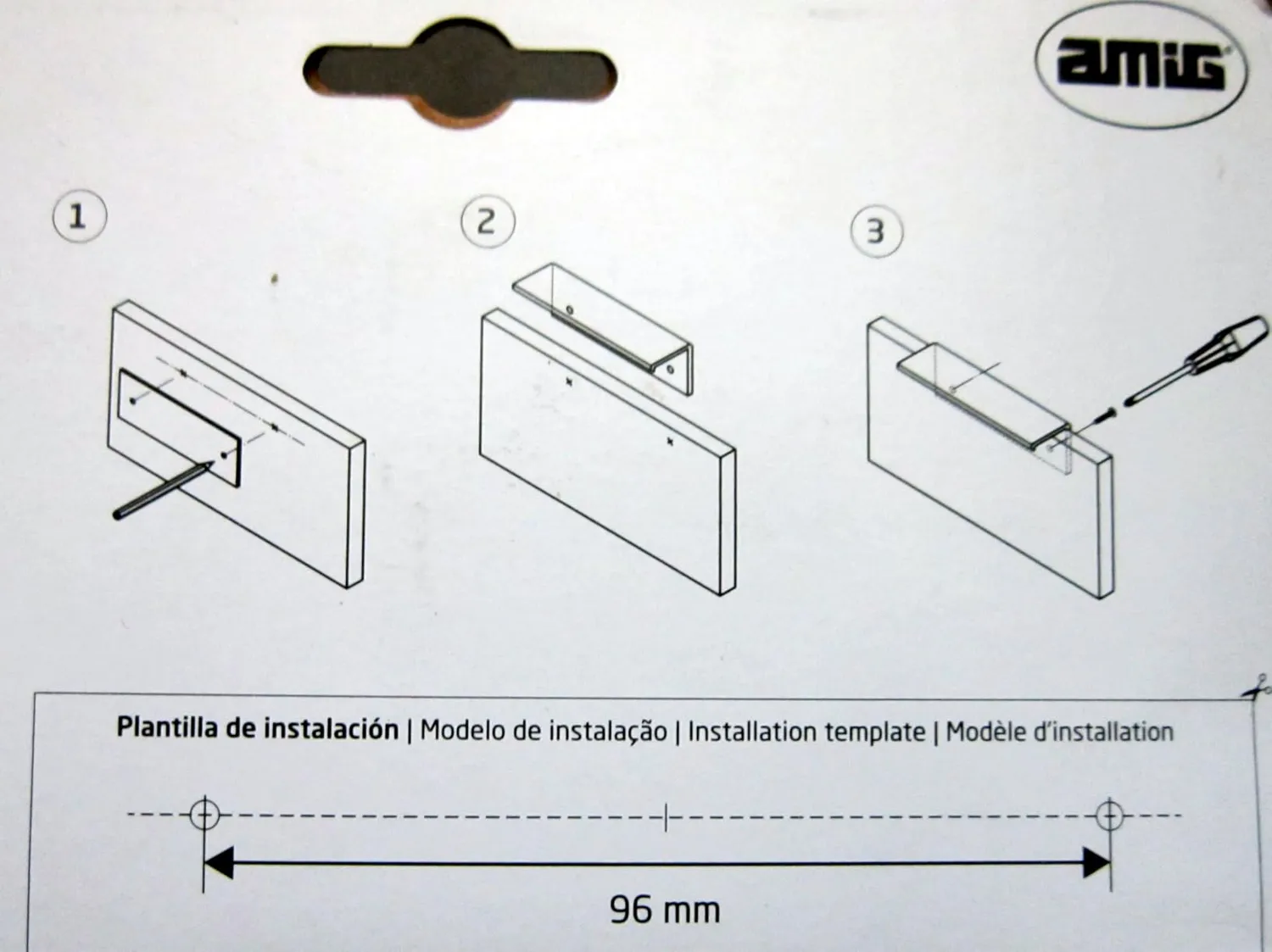 Amig 848 maniglie per mobili 160 mm argento 2 pz alluminio
