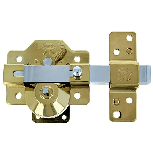 Amig chiavistello acciaio oro 90x154 mm cilindro 50 mm