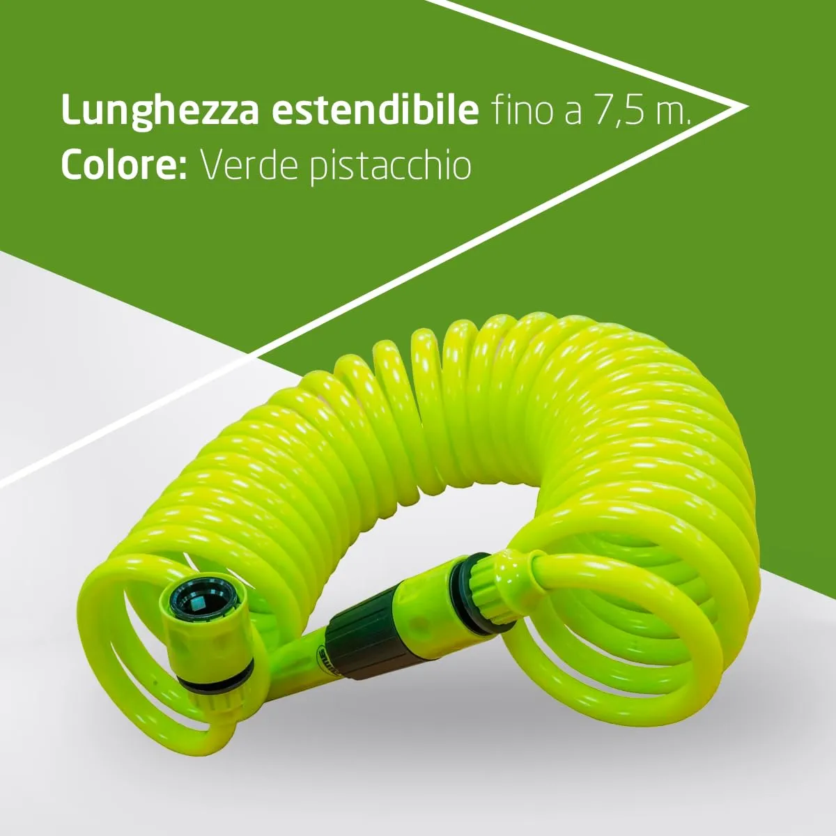 Amig Tubo Spirale Giardino 7,5 m Verde con Lancia Kit