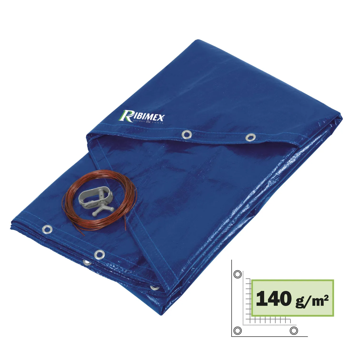 Ribimex telone piscina rotonda 6,2 m polietilene 140 g