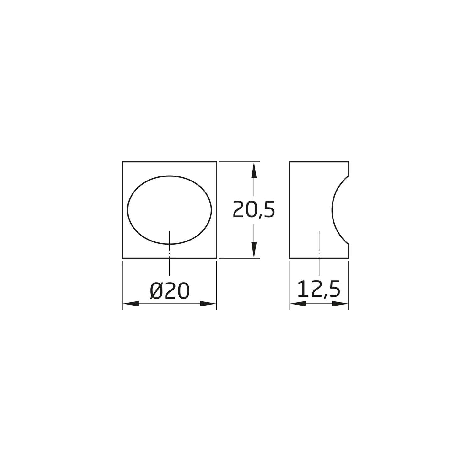 Amig 816 pomello mobile nichel spazzolato 20 mm 2 pz