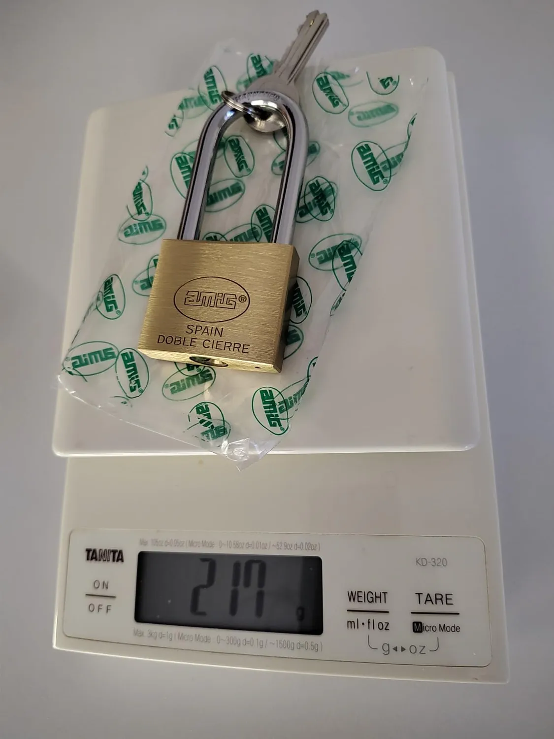 Amig lucchetto di sicurezza ottone 25 mm arco acciaio