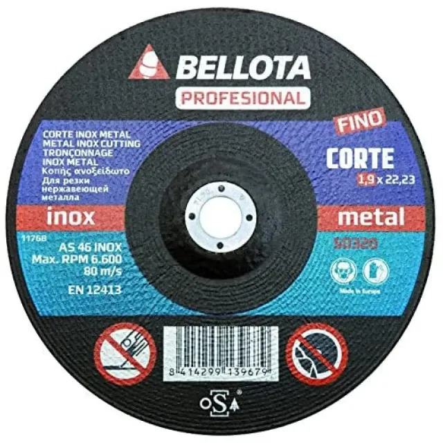 Bellota Disco Abrasivo Taglio Inox-Metal 1,6 mm extra sottile
