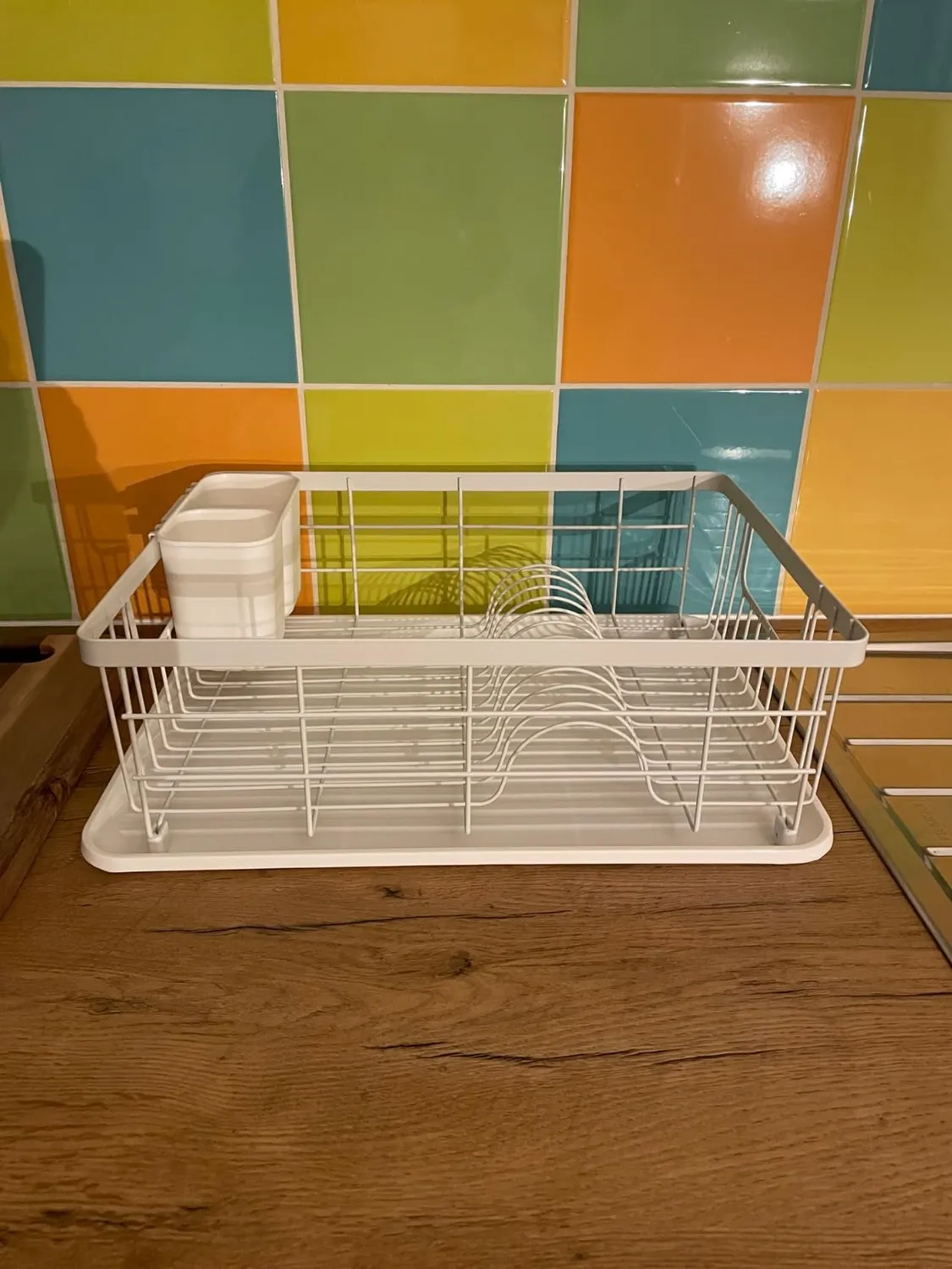 Amig Graz Scolapiatti Bianco 42 cm con Vassoio 10 Piatti
