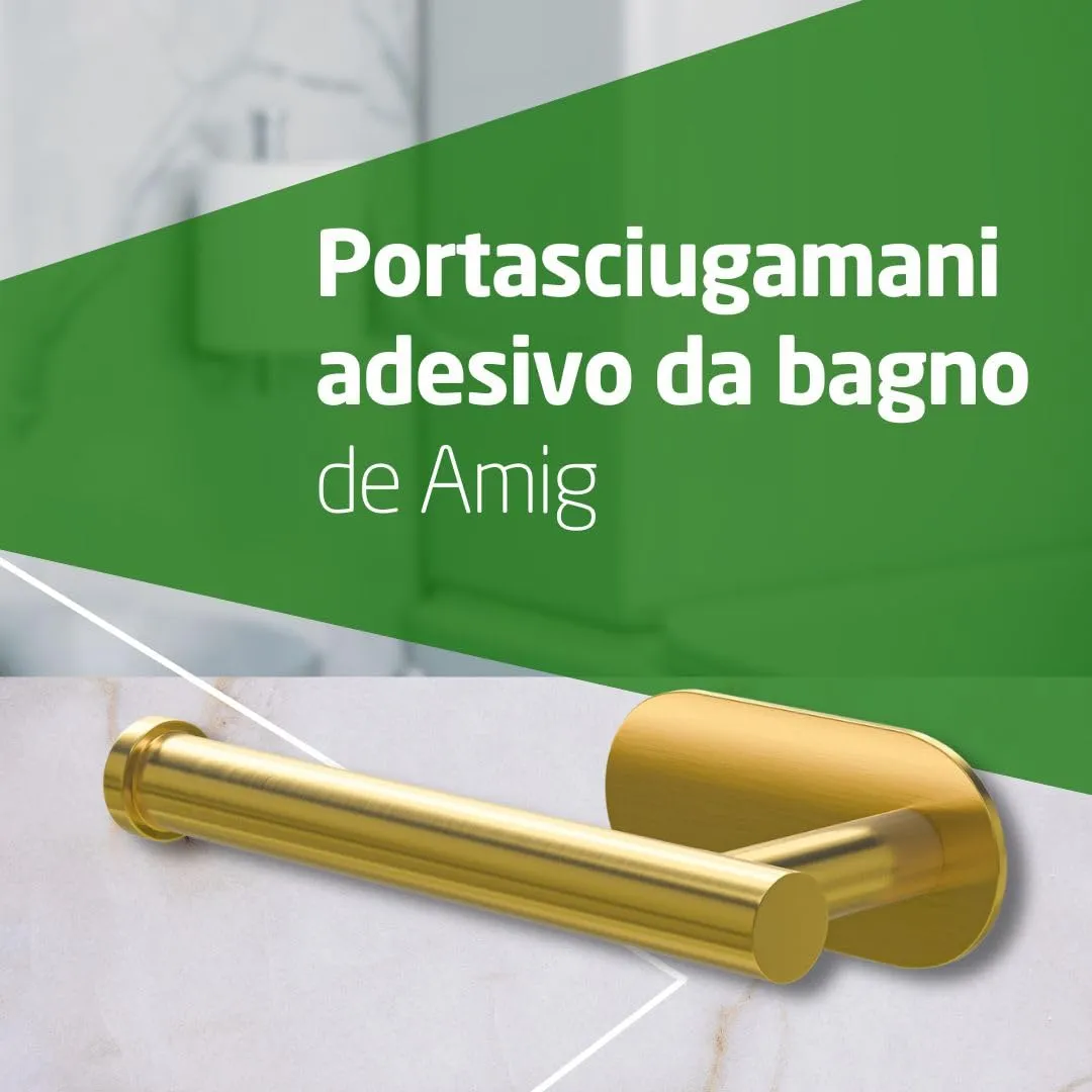 Amig Ea-3 Portarotolo Adesivo Oro Opaco Inox