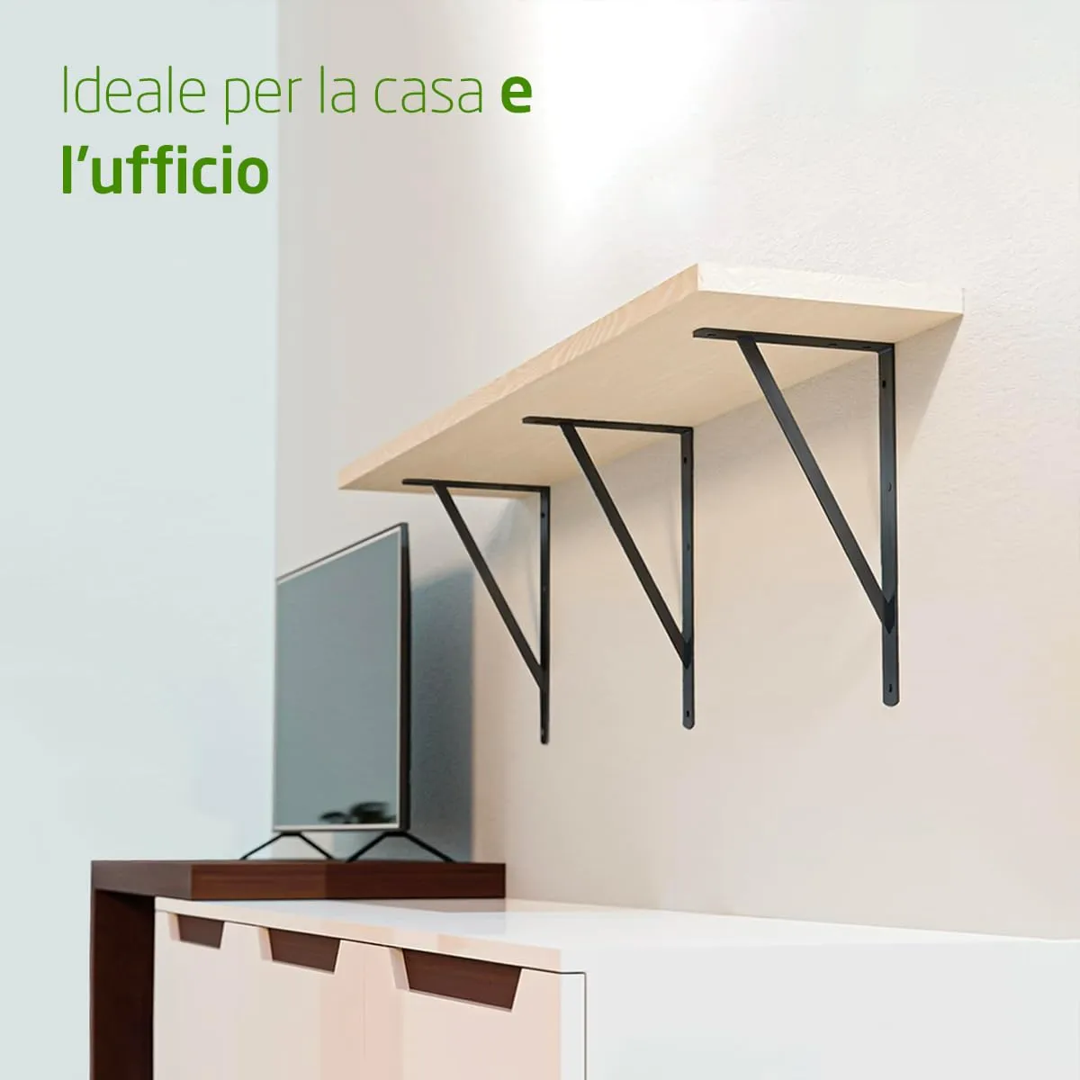 Amig staffa mensola acciaio nera 300x225 mm 260 kg