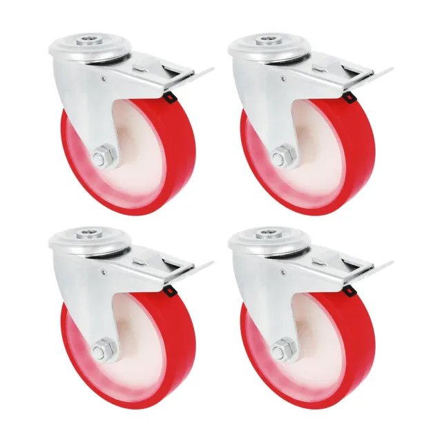 Amig Set 4 Ruote Ø 80 mm con Freno Foro 100 kg