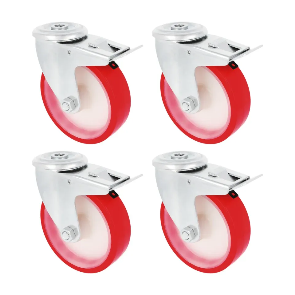 Amig Set 4 Ruote Ø 80 mm con Freno Foro 100 kg