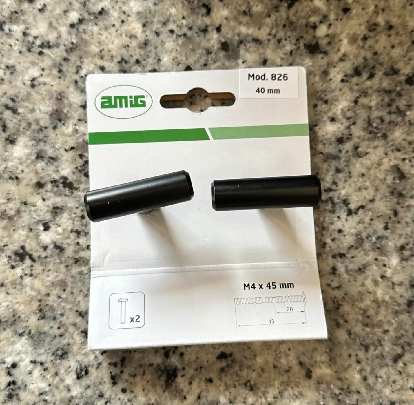 Amig 826 pomelli mobili D40 mm nichel spazzolato 2 pezzi