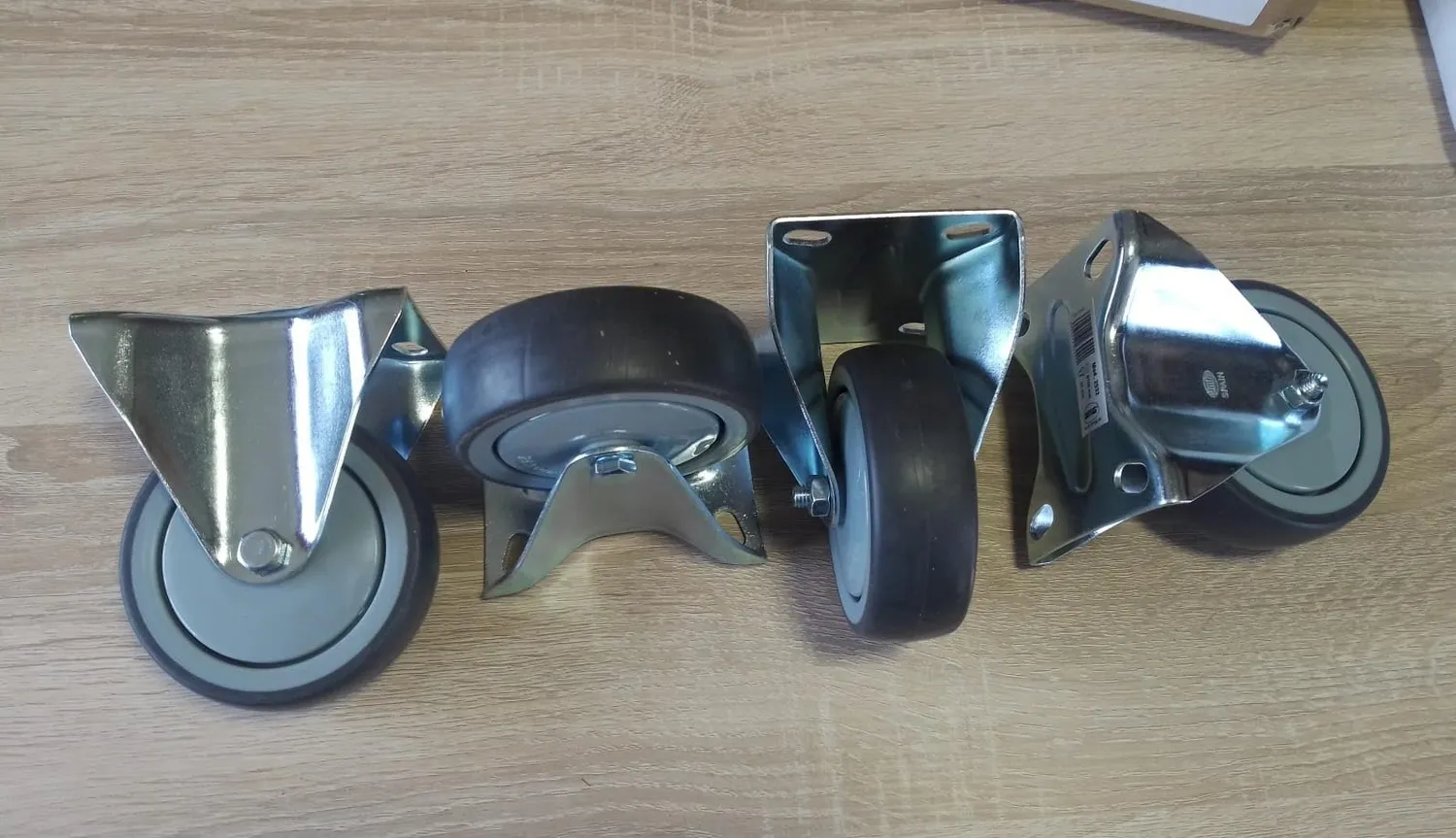 Amig Set 4 Ruote Fisse Ø100 mm 110 Kg Grigie