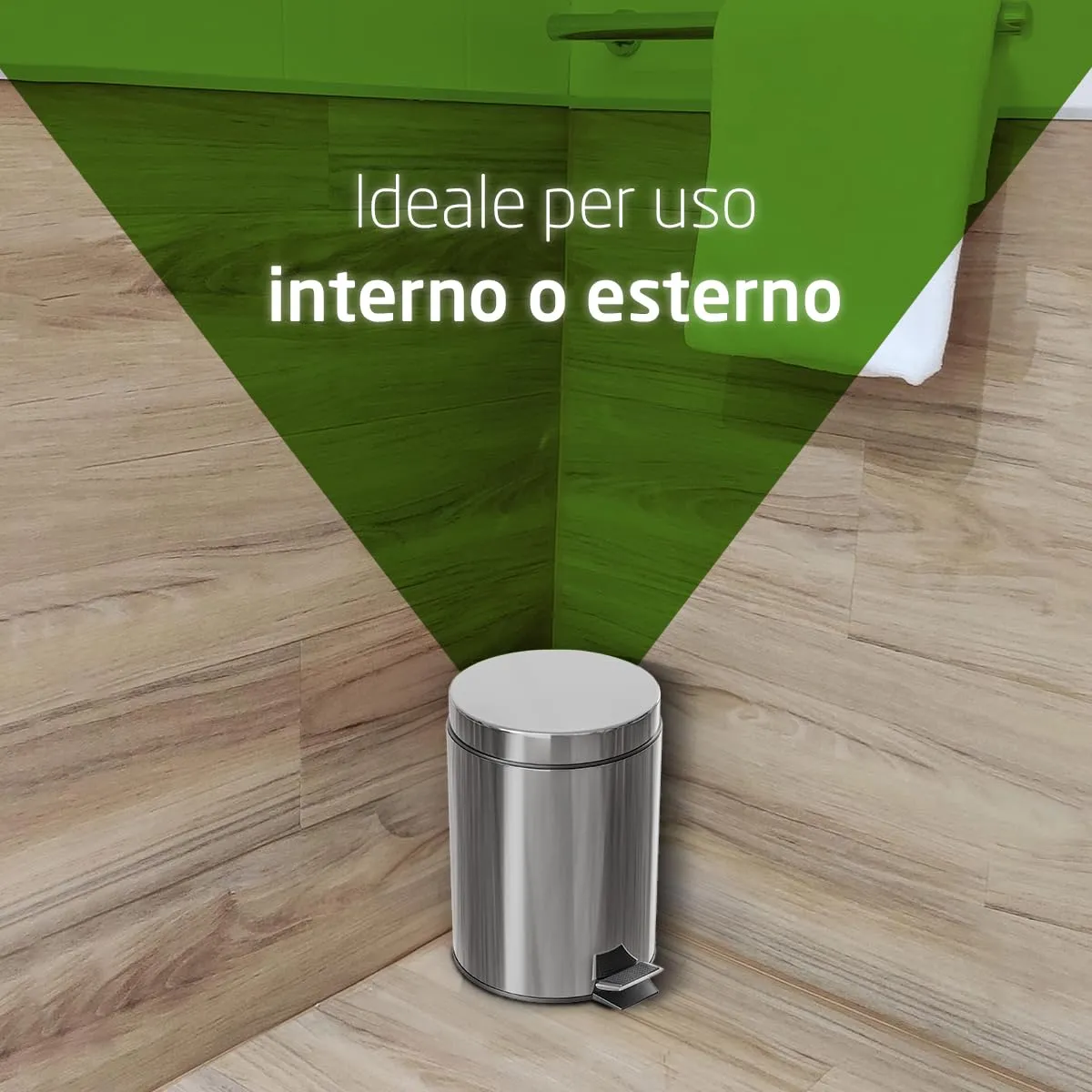 Amig pattumiera pedale inox 12L satinata antimpronta