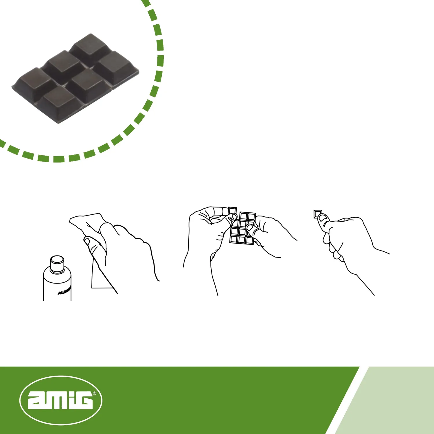 Amig paracolpi adesivi PVC marroni 12x12 mm