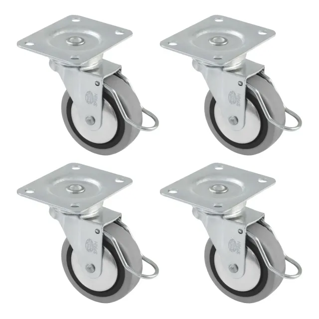 Amig 2503 ruote mobili gomma 40 mm freno 4 pezzi